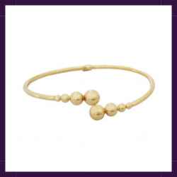 Pulseira-Ouro-Amarelo-18k-rigido-com-bolinhas